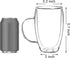 Youngever 2 Pack Glass Coffee Cups, Double Wall Thermo Insulated Coffee Cups, Glass Coffee Mugs (15 Ounce)