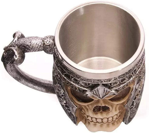 EightHD Stainless Steel Skull Mug 3D Design Cup