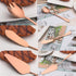 Berglander Stainless Steel Rose Gold Serving Flatware Set, Copper Serving Flatware Set, Cake Server, Fish Knife, Fish Fork, Serving Spoon, Serving Fork, Salad Spoon, Salad Fork, Butter Knife, Icecream