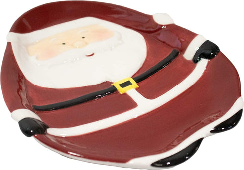 "Santa" Christmas Themed Winter Holiday 8" Ceramic Accent Plate