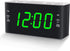 Homicial Digital Alarm Clock Radio for Bedroom with AM/FM Radio Dual Alarms, Preset, Sleep Timer and Dimmer, 4.5" Green LED Display, Corded Electric Powered
