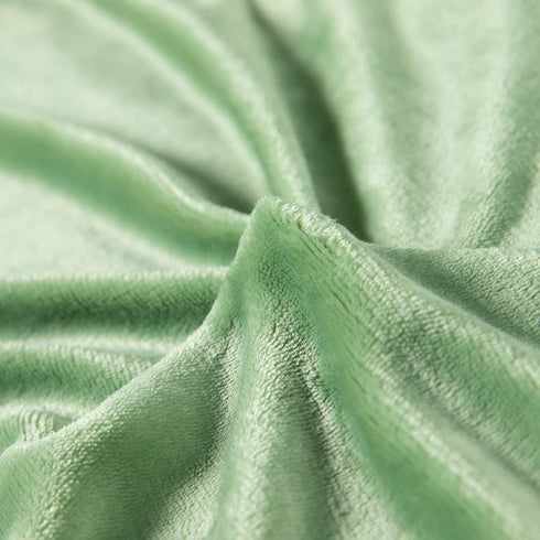RONGTAI Sherpa Fleece Soft Plush Fluffy Blanket Throw Lightweight Warm Blankets for Winter?Grass Green-Twin?60" x 80"?