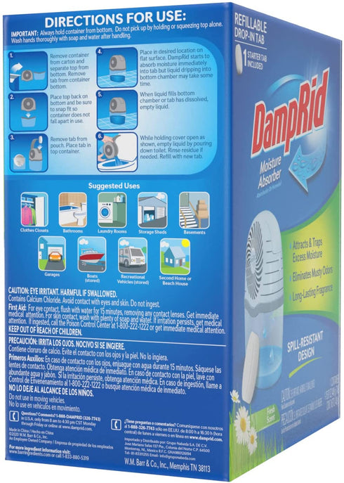 DampRid Fresh Scent Drop-In Tab Moisture Absorber Starter Kit