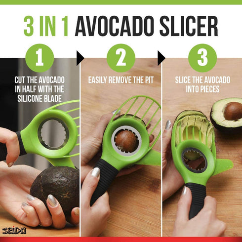 SEIDO Peelers Set Julienne Vegetable With Avocado Slicer, Lemon And Cheese Grater, and 2 Peeling Tools, Kitchen Accessories for Garnishes and Toppings, Stainless Steel