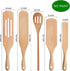 Moliy Spurtles Kitchen Tools As Seen On Tv, Wooden Spurtle Set Spatula Slotted Conner Spoon for Cooking (5 Pcs)