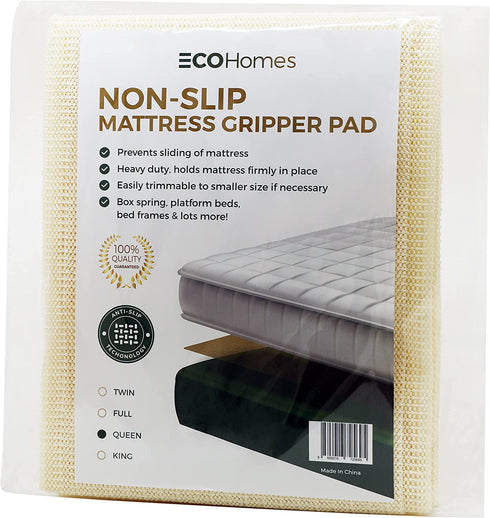 ECOHomes Non Slip Mattress Grip Pad Keep Mattress from Sliding - Anti Slip Resistant Mattress Gripper - for Box Spring, Platform & Bed Frames - No Slip Rubber Mat Slide Stopper (Queen)