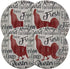 Chicken Decor Stove Burner Covers Rooster Kitchen Decor in a Farmhouse Chicken Sign Style - Set of 4