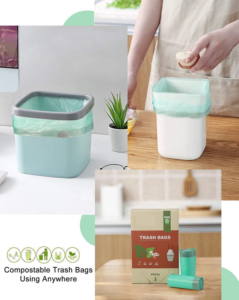 1.2 Gallon Small Trash Bags Drawstring Trash Bags, 250 Counts Compostable Car Trash Bags, Fit 4.5-6 Liters Mini Trash Bags, 1 Gallon Bathroom Trash Can Bin Liners, Small Plastic Bags For Home Kitchen Office