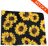 Gocerktr Black Sunflower Placemats for Dining Table Set of 4 Washable Fabric, Heat Resistant Wipeable Home Table Mats Wrinkle Resistant, Standard Size(12 X 18 Inch)