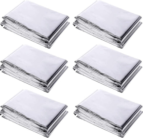 6 Pack High Silver Reflective Mylar Film, Garden Greenhouse Covering Foil Sheets Effectively Increase Plants Growth