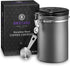 Bretani 24 oz. Stainless Steel Coffee Canister & Scoop Set - Large Airtight Kitchen Storage Container for Storing Beans & Grounds - Dark Gray