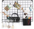 MOOACE Wall Grid Panel 2 Pack, Black Wire Photos Display Grid Panels, Memo Board DIY Decor Hanging Organizer for Home, Office, 16.34" x 23.82"