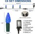 FUNPENY C6 Christmas Lights, 100 LED 33 FT Fairy Lights with 8 Modes Lights Outdoor Extendable Waterproof String Lights for Indoor Xmas Tree Wedding Patio Party Holiday Decorations, Blue