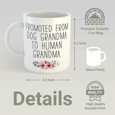 New Baby Reveal Gift For Grandma, Grandma To Be Mug From Daughter for Christmas, Baby Pregnancy Announcement Gift, Cute Mug For Woman, New Grandmother Gift, Future Grandma Coffee Mug