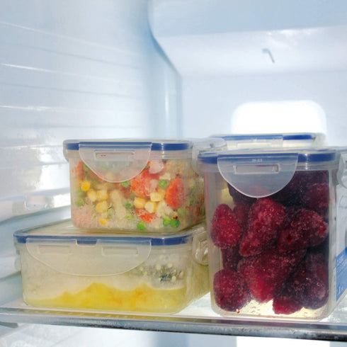 LocknLock Easy Essentials Food Lids/Pantry Storage/Airtight Containers, BPA Free, Rectangle - 8 Cup - for Cookies, Clear