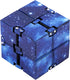 CABAX Infinity Fidget Cube for Kids and Adults, Stress and Anxiety Relief Cool Hand Mini Kill Time Toys Infinite Cube for Add, ADHD (Blue Galaxy Space)