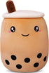 DITUCU Cute Boba Tea Plush Stuffed Toy Brown Pearl Milk Tea Bubble Plush Pillow Home Soft Hug Pillow Milk Tea Gift for Kids (Brown, 13.7 inches)