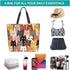 Tote Bags Women - sugar Skull Flower Grocery Reusable Tote Bag Large Casual Shoulder Bag Handbag For Shopping Travel