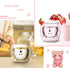 2 Pieces Cute Bear Mugs Insulated Double Wall Glass Bear Cups Animal Tea Milk Juice Chocolate Cappuccino Cups Home Glass Bear Cups Glass Mugs for Valentine's Day to lover (White, Pink)
