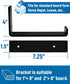 LEOPO Shelf Brackets for 8 inch Shelves, Floating Shelf Brackets for DIY, 1/5 inch Thick Heavy Duty Brackets, 4 Pack