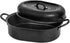 Granite Stone Oval Roaster Pan, Small 16 Ultra Nonstick Roasting Pan with Lid, Grooved Bottom for Basting, Broiler Pan for Oven, Dishwasher Safe, Up to 7lb Poultry / Roast, Serves 1- 5, PFOA Free