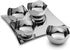Snack Set Tray & 4 Bowls - Serving Bowls - Stainless Serving Tray - By Colleta Home