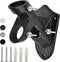 Haoridul Flag Holder Bracket, 2 Position House Flag Pole Holders, Heavy Duty Aluminum Alloy - Stainless Steel Kit - Strong and Rust Proof - 1" Inner Diameter (Matte Black-1Pack)