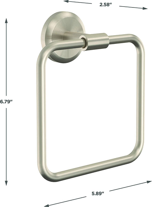 Delta Faucet Westdale Towel Ring, SpotShield Brushed Nickel , Bathroom Accessories, WSD46-BN