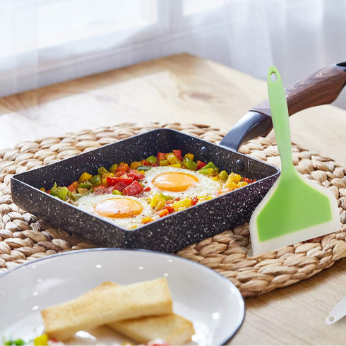 ROCKURWOK Omelette Pan? Tamagoyaki Japanese Egg Pan, 7? x 6?, Nonstick Rectangle Egg Frying Pan, Black