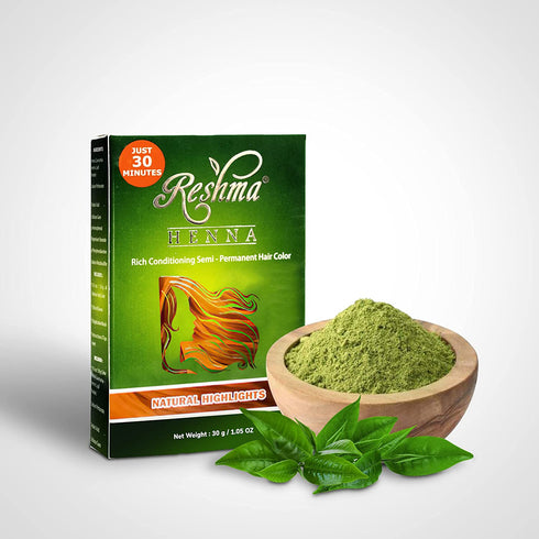 Reshma Beauty 30 Minute Henna Hair Color Infused with Goodness of Herbs (Natural Highlights, Pack Of 1)