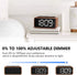 Radio Alarm Clock, Large LED Display Wood Digital FM Alarm Clock, Adjustable Brightness Dimmer and Snooze, Simple LED Clock with Dual Alarm, 12/24 Hour, Powered by AC Adapter (White LED)