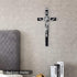 Wellcho Black Enamel Crucifix Wall Cross -Saint Benedict Metal Wall Art-7 Inch Cross Give Blessing and The Spiritual Sacred:Faith Gift for your Acquaintances