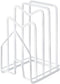 Cutting Board Rack, HLLBRC Chopping Board Organizer Stand Holder Rack, Dishes Plates Pot Pan Lids Rack Organizer for Kitchen Cabinet Countertop (white)