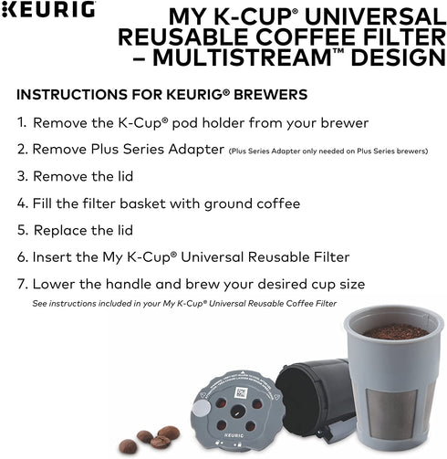 Keurig My K-Cup Universal Reusable Filter MultiStream Technology - Gray