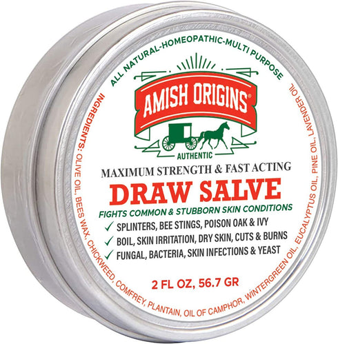 Drawing Salve Ointment 2oz, ingrown Hair Treatment, Boil & Cyst, Splinter Remover, Bug and Spider Bites, bee Sting, Mosquito bite Itch Relief, Poison Ivy, by Owell Naturals
