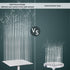 Sooreally Rain Shower Head High Pressure, 10 Inch Stainless Steel Square Rainfall Showerhead, Mirror-like, Easy Install, Swivel Spray Angle, Luxury Shower Experience, Chrome Finish