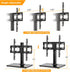 Universal Tabletop TV Stand Base with Swivel Mount for 27 32 37 40 43 46 50 55 inch LCD LED Plasma Flat Screens, Height Adjustable TV Base Replacement,Tempered Glass Base,Holds up to 88lbs