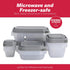 Good Cook EveryWare 34-Piece BPA-Free Plastic Food Storage Container Set, Clear/Grey, (41758)