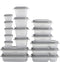 Good Cook EveryWare 34-Piece BPA-Free Plastic Food Storage Container Set, Clear/Grey, (41758)