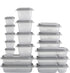 Good Cook EveryWare 34-Piece BPA-Free Plastic Food Storage Container Set, Clear/Grey, (41758)