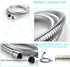 TRIPHIL Kink-free Shower Hoses Extra-long for Handheld Showerhead Hose Replacement Ultra-flexible Metal Shower Tube Extension Anti-twist 2 Brass Connectors Stainless Steel Sleeve Chrome 118 Inches