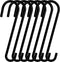 FEED GARDEN 12 Inch Metal Hanging S Hooks, 6 Pack Rust Resistant Tree Branch Hook for Outdoor Bird Feeders and Houses, Planters, Lanterns, 1/5 Inch Diameter