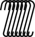 FEED GARDEN 12 Inch Metal Hanging S Hooks, 6 Pack Rust Resistant Tree Branch Hook for Outdoor Bird Feeders and Houses, Planters, Lanterns, 1/5 Inch Diameter