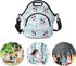 Violet Mist Neoprene Thermal Insulated Lunch Tote Bag Soft Large with Extra Pocket Detachable Adjustable Shoulder Lunchbox Handbags Women men (Rainbow Panda)