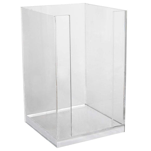 ForPro Square Pad Dispenser - Clear, Acrylic, Open Sides and Top Dispenser- Cocktail Napkin Dispenser - Fits 4? x 4? Cotton Pads - 7? H x 4.25? W x 4.25? L