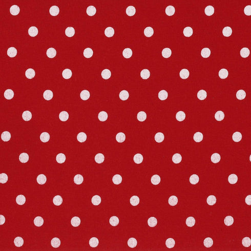 Cackleberry Home Red and White Polka Dot Fabric Decorative Square Throw Pillow Case Covers 22 x 22 Inches, Set of 2