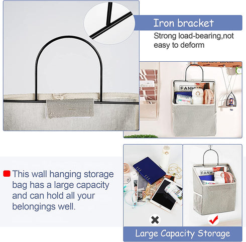Flenpptly Wall Hanging Storage Hanging Organizer Over The Door Organizer Waterproof for Bedroom Bathroom Kitchen Dormitory Storage 3 Pack
