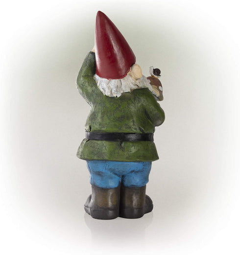 Garden Gnome Holding Mushroom