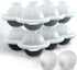 LiyuanQ Ice Cube Trays 2 Pack Large Silicon Ice Cubes Mold 2-Inch Ice Ball Maker Round Ice Mold with Funnel and Lid, Easy-Release, No Leakage, for Whiskey, Cocktail, Juice, Party (Black & Grey)