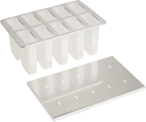 Prepworks by Progressive Freezer Pop Maker, 10 Ice Pop Maker - Includes 50 Wooden Freezer Pop Sticks